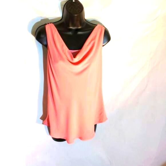 WHBM sleeveless cowl neck blouse with black & silver straps size medium - Picture 1 of 6